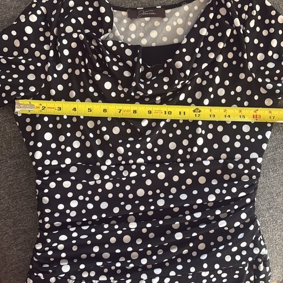 Jessica Polka Dot Classic Black and White Midi Dress. Size Small. - Picture 9 of 10